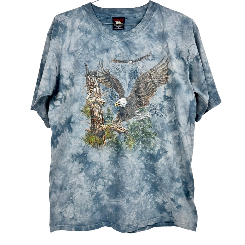 VTG‎ Polar Graphics USA Find 12 Eagles Cayuga Station Camo T-shirt Men's Large